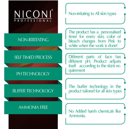 Niconi Tan Removal Ammonia Free Oxygen Face Bleach For Regular & Oily Skin - 600gm