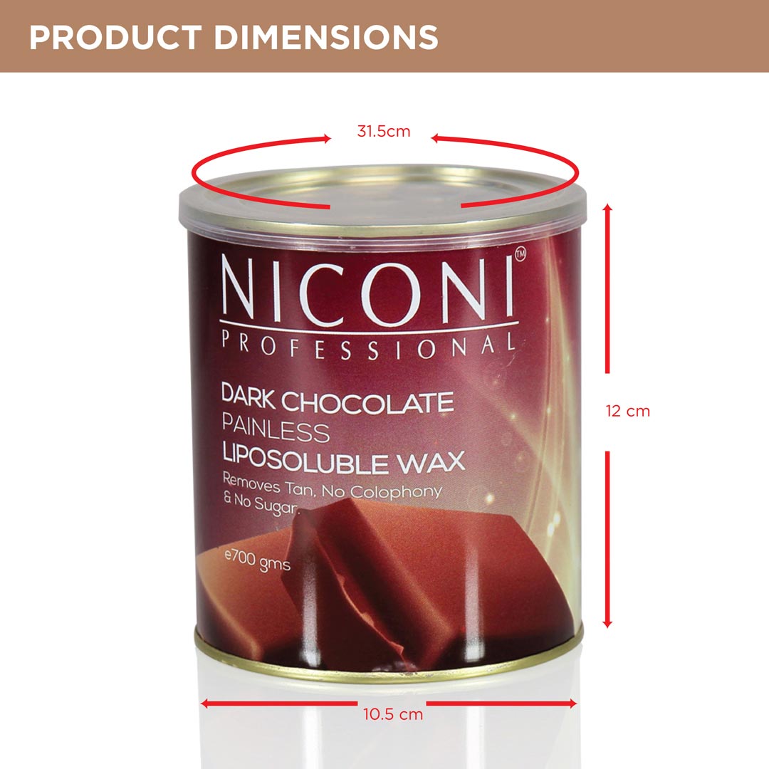 NICONI Painless Liposoluble Hair Removal Wax (Dark Chocolate) 700gms