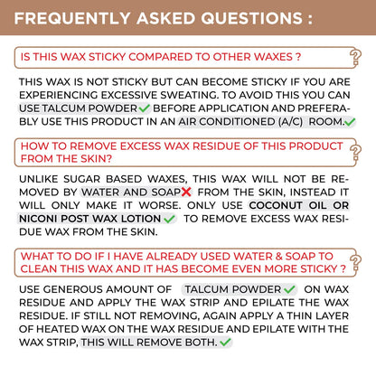 NICONI Painless Liposoluble Hair Removal Wax (Dark Chocolate) 700gms