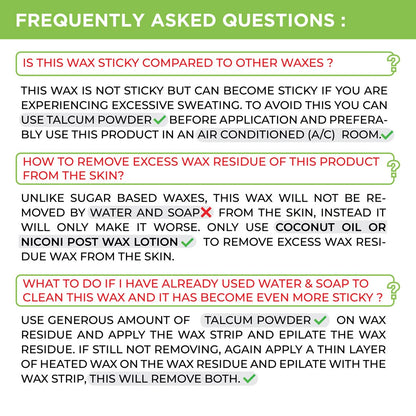 NICONI Painless Liposoluble Hair Removal Wax (Green Apple) 700gms