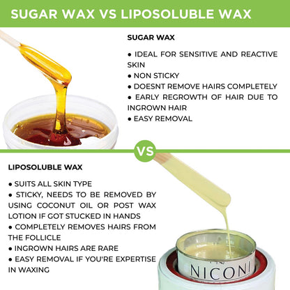 NICONI Painless Liposoluble Hair Removal Wax (Green Apple) 700gms