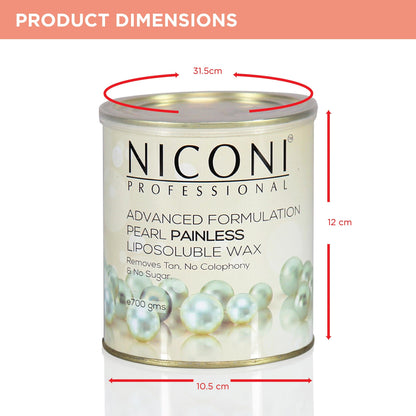 NICONI Painless Liposoluble Wax for Hair Removal (Pearl) 700gms