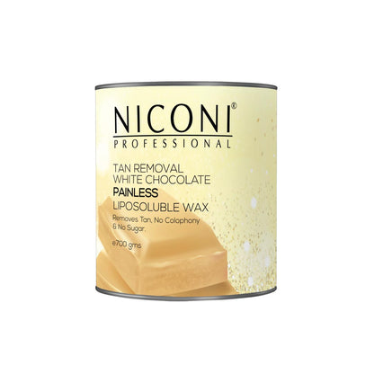 NICONI Painless Liposoluble Hair Removal Wax (White Chocolate) 700gms