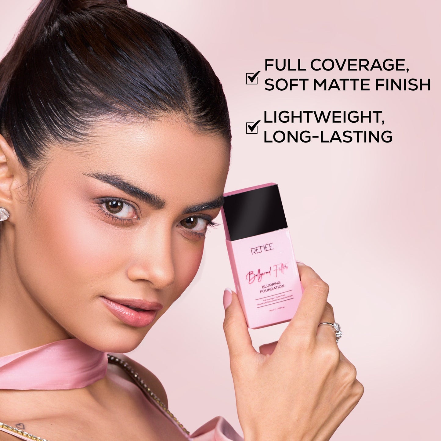 RENEE Bollywood Filter Pore Minimising Blurring Liquid Foundation With Matte Finish & Full Coverage, 30 ml