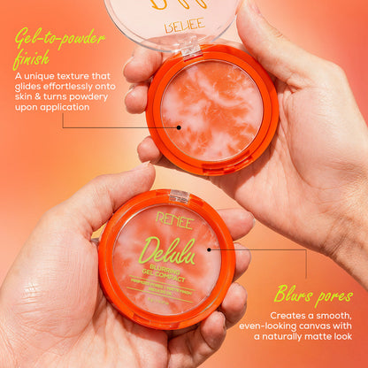 RENEE Delulu Blurring Gel Compact With Matte Finish, Controls Excess Oil & Reduces Shine