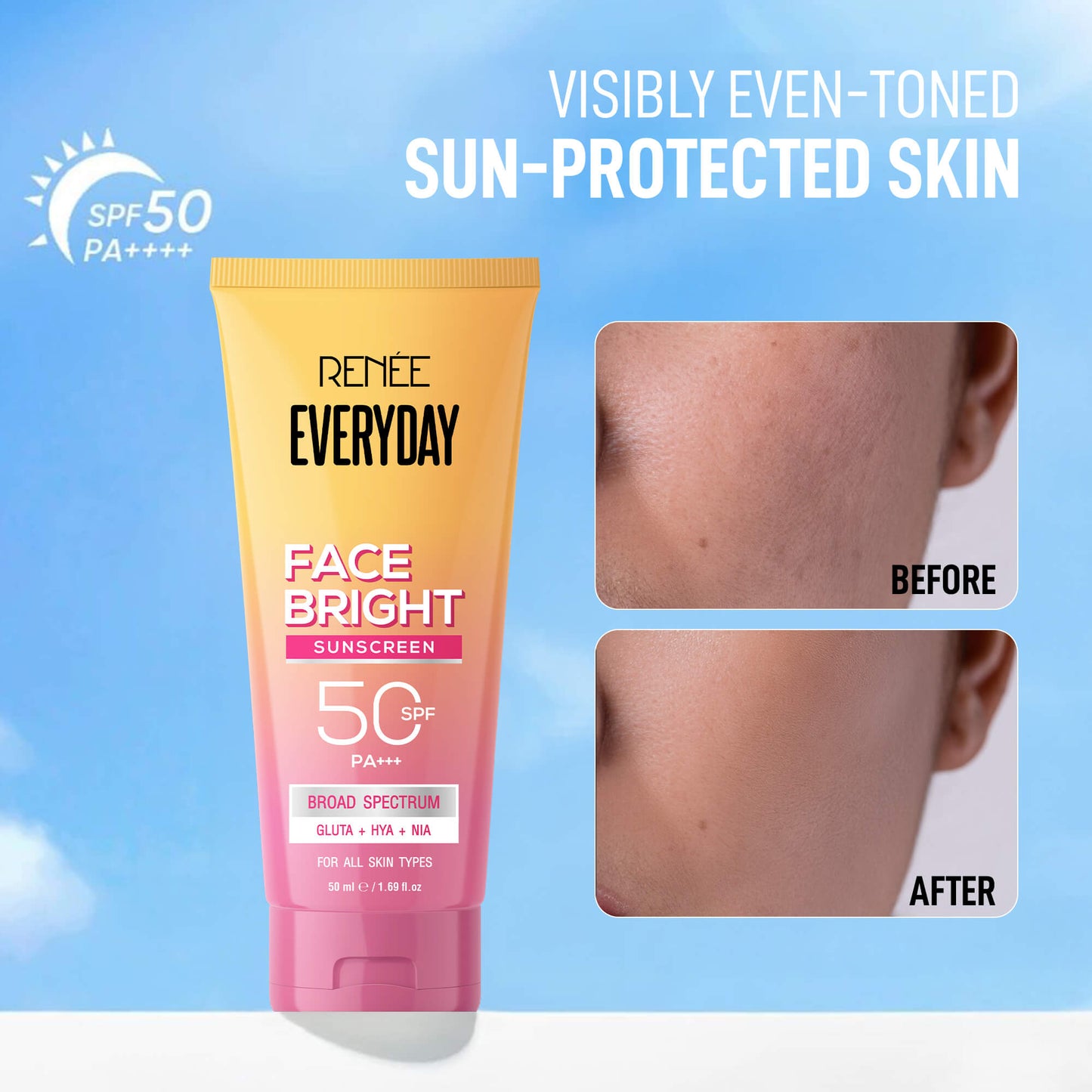 RENEE Everyday Face Bright Serum In Cream For Clear, Bright Skin, Pack of 2