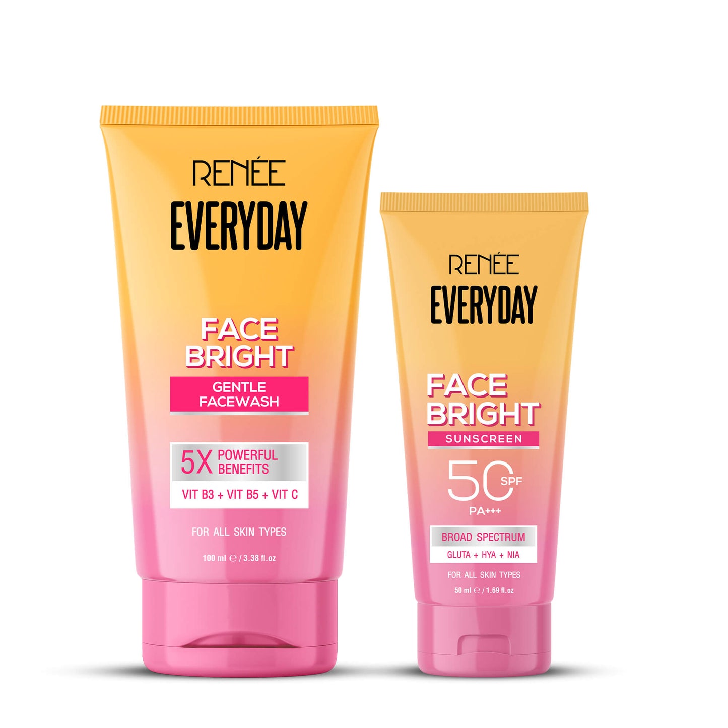 RENEE Everyday Face Bright Brightening Sunscreen With Niacinamide | In-Vivo Tested SPF 50 PA+++, 50ml