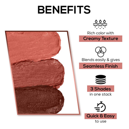 RENEE Glam Stack 3-In-1 Lip & Cheek Tint 4.5g