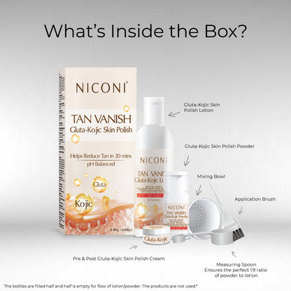 Niconi Tan Vanish Gluta-Kojic Skin Polish | Instant Tan Removal!