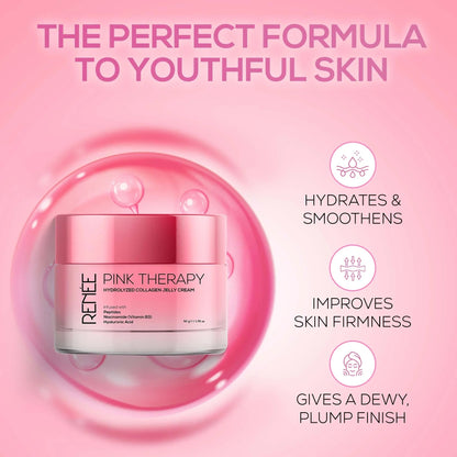 RENEE Pink Therapy Hydrolyzed Collagen Jelly Cream For Anti-Aging & Hydrated Skin