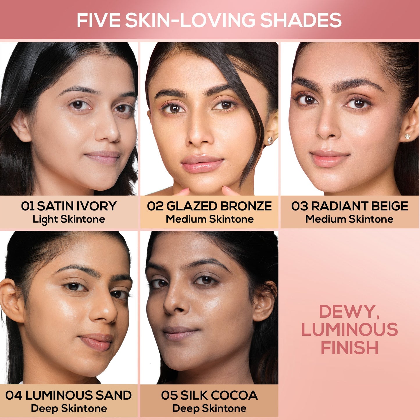 RENEE Lumi Glow Highlighting Liquid Foundation With Dewy Finish, Buildable Coverage & 3D Glow, 30 ml