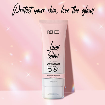 RENEE Lumi Glow Highlighting Sunscreen In-Vivo Tested SPF 50