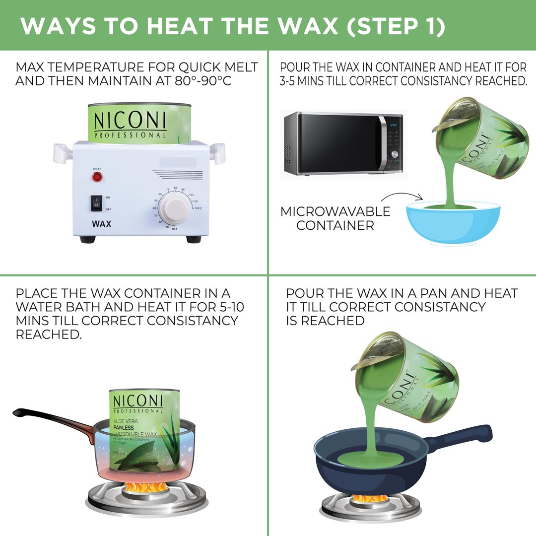 NICONI Painless Liposoluble Hair Removal Wax (Aloe Vera) 700gms