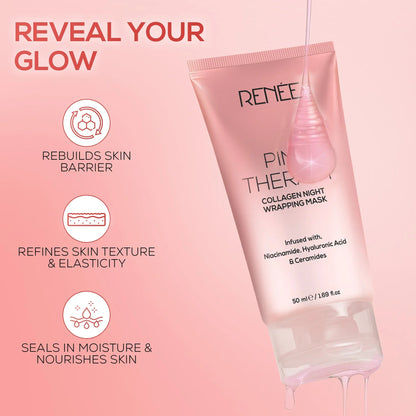 RENEE Pink Therapy Collagen Night Wrapping Anti-Aging Face Mask