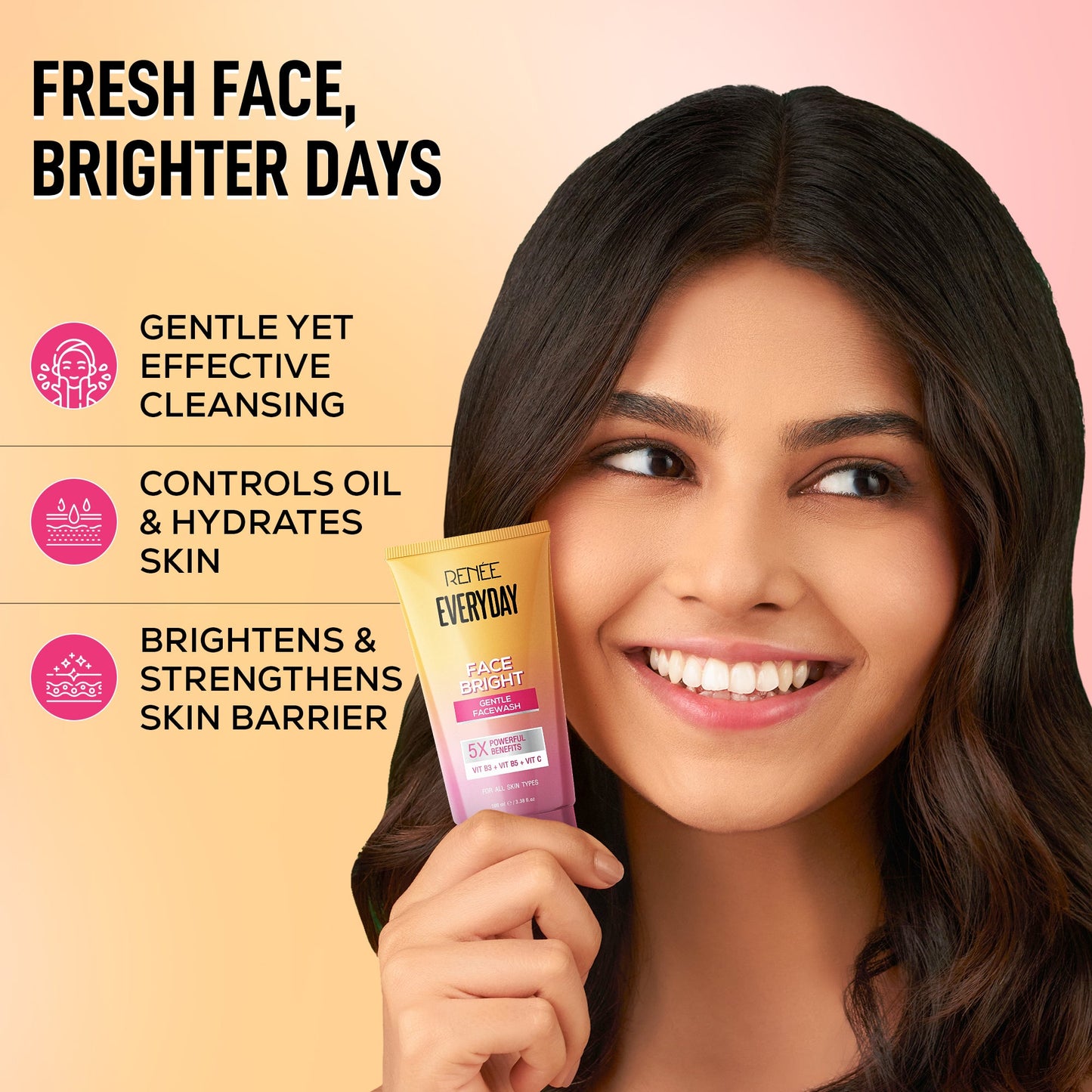 RENEE Everyday Face Bright Brightening Sunscreen With Niacinamide | In-Vivo Tested SPF 50 PA+++, 50ml