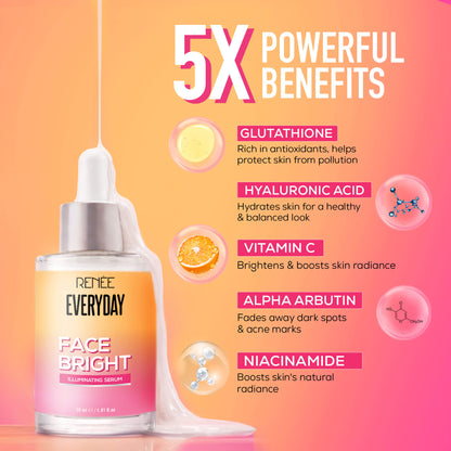 RENEE Everyday Face Bright Illuminating Face Serum For Brightening, 30 ml